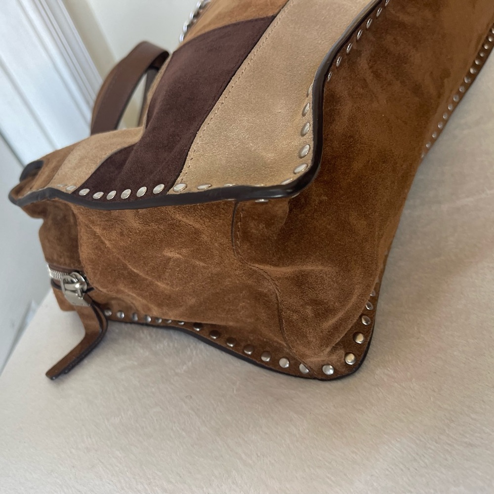 Michael Kors Suede Patchwork Studded Shoulder Bag… - image 7